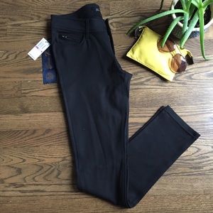 Seven7 black skinny straight leg knit jeggings
